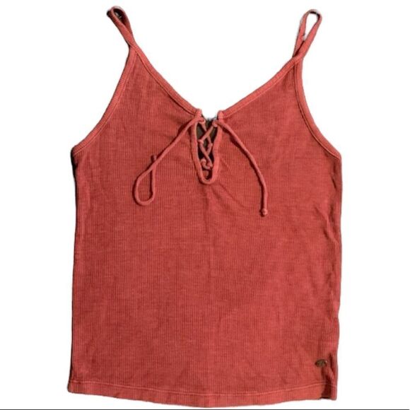 ✨ AEO Mauve Soft Lace Up Tank Top✨ - Picture 1 of 4